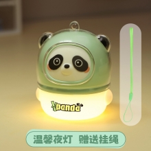 桌面熊猫摆件 带挂绳小夜灯 比较实用的奖品