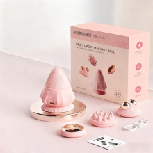 多功能合一颈椎按摩仪 四头按摩器 可换腰部全身震动热敷吸附按摩仪 员工新年福利礼品