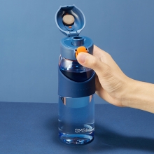 透明吸管水杯 弹盖塑料运动水杯 做活动送什么小礼品