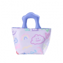 上班族涂鸦手绘带饭便当包 加厚手提保温包 员工福利