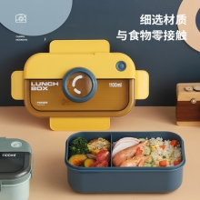 分格密封相机饭盒 便携可微波午餐盒 促销礼品