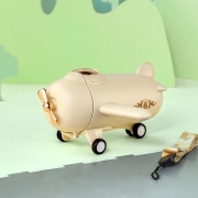 儿童保温杯带吸管 幼儿园水杯子壶316不锈钢带刻度小飞机 儿童创意礼品