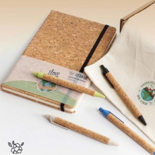 【绿色 可持续】软木笔记本+软木签字笔+帆布包礼盒 环保小礼品