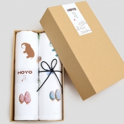 日本HOYO布艺印河马毛巾两件套 市场活动礼品