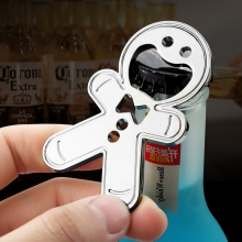 创意姜饼人开瓶器 金属多功能开瓶器钥匙扣 送客户礼品推荐
