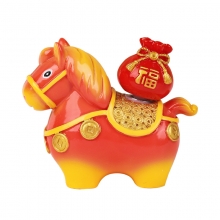 马年盲盒小摆件 小马福福转转乐桌面摆件 创意家居装饰 文创礼品 树脂工艺品
