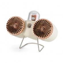 创意双引擎涡轮喷雾小风扇 便携桌面喷雾保湿小风扇 时尚小礼品