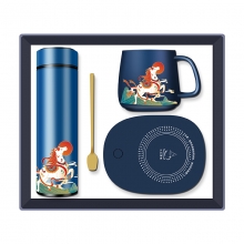 2026年马年商务礼盒套装 暖杯垫+陶瓷杯+保温杯+勺子 年会礼品