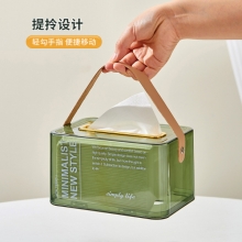 透明实用弹簧抽纸盒 一体升降防尘手提纸巾盒 活动小礼品
