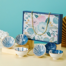 花礼·日式纹理陶瓷碗餐具套装 日式饭碗礼盒装 一般送什么礼品