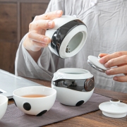 创意熊猫旅行茶具快客杯  携带便捷大容量快客杯 送客户实用小礼品