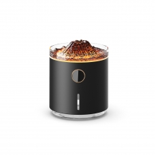 数显双色火焰香薰机 桌面火山氛围灯加湿器 比较实用的小礼品