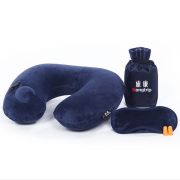 U型充气保健枕 +眼罩+耳塞旅行三件套 送客户的小礼品