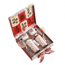 保温杯*2+咖啡杯*2+喜勺*2+杯垫*2礼盒