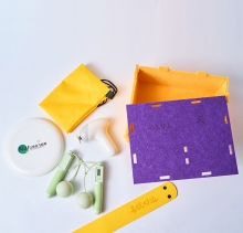 【喜提好运A2】创意毛毡收纳盒+运动飞盘 +束口袋+迷你筋膜枪+电子跳绳