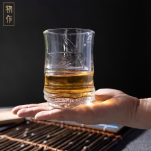 步步高升竹叠杯4件套 水杯玻璃杯玻璃水杯 实用家居小礼品