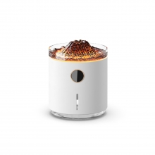 数显双色火焰香薰机 桌面火山氛围灯加湿器 比较实用的小礼品