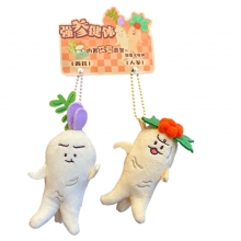 毛绒钥匙扣链 可爱人参枸杞中草药玩偶书包挂件