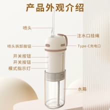 便携抽拉式冲牙器 脉冲变频水流冲牙仪 员工福利