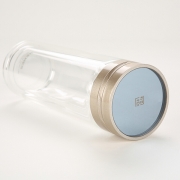 实用睿智玻璃杯绿色环保双层隔热水杯VB166-300 展会定制礼品