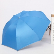 创意三折银胶晴雨伞 遮阳防紫外线 广告伞定制