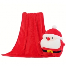 圣诞老人手捂空调毯 三合一抱枕毯 圣诞节礼品有哪些