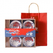 手绘四碗四筷陶瓷套装 伴手礼盒 活动小礼品有哪些