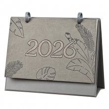 2026新年皮质商务台历 创意桌面工作小日历 新年小礼品