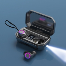 创意LED数显手电筒触控蓝牙耳机 IPX7防水 实用礼品推荐