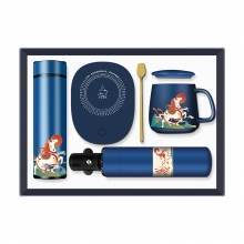 2026年马年4件套 保温杯+折叠伞+暖杯垫+陶瓷杯 年会福利