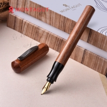 【一支有温度的钢笔】法国梦特娇 木匠系列原木钢笔 复古实木墨水笔 哪些礼品有质感
