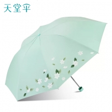 天堂伞太阳伞防紫外线336T银丝印三折伞 活动小礼品送什么好