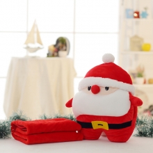 圣诞老人手捂空调毯 三合一抱枕毯 圣诞节礼品有哪些