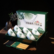 【绿植物语】青花瓷碗筷礼盒套装 保险小礼品
