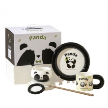 熊猫崽可爱陶瓷餐具 一人食餐具套装 客户赠礼