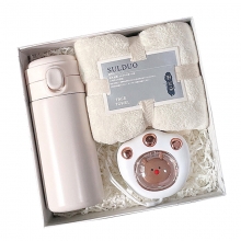 304不锈钢保温杯+珊瑚绒毛巾+USB充电宝礼盒套装 三八节礼品