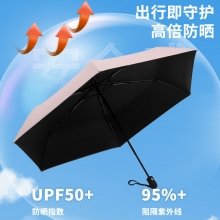 超轻三折全自动羽毛伞 防晒防紫外线小巧便携太阳伞折叠晴雨伞 伴手礼推荐