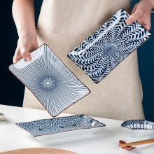 日式和风食器陶瓷青花瓷碗盘套装 客户伴手礼推荐
