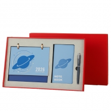 【宇宙星球】台历+笔记本+笔礼盒套装 2026年创意商务办公台历