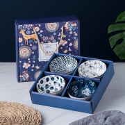日式和风家用陶瓷餐具 创意复古精致碗勺盘礼盒套装 实用礼品送什么