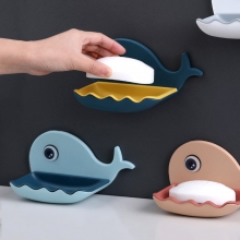 鲸鱼造型免打孔肥皂架 卫生间香皂架壁挂式置物架 比较实用的奖品