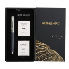 英雄（Hero）商务办公钢笔墨囊礼盒 简约时尚铱金笔签字笔 商务伴手礼一般送什么