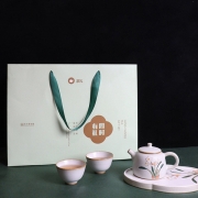 【苏州博物馆】四时有礼手绘茶礼套装 庄重典雅 外事礼品