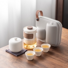 旅行茶具套装  户外一壶六杯+茶叶罐 送给客户小礼品