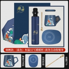 国潮陶瓷暖暖杯+杯垫+勺子+自动雨伞套装 公司奖品买什么好