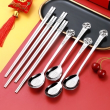 吉祥系列不锈钢筷子勺子套装八件组 JX-20148 企业福利礼品