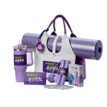 奇迹运动八件套 钥匙扣+美背健身神器+足底筋膜球+瑜伽垫+便携冰霸杯+运动毛巾+毛毡包