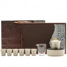 草木灰陶瓷茶具商务礼品套装 公司企业开业活动实用伴手礼