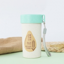 创意小清新小麦秸秆手提星星广告杯 麦香运动随身水杯 广告小礼品
