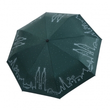 久和款外花双子塔双层黑胶防晒伞 三折晴雨两用雨伞 广告伞定制